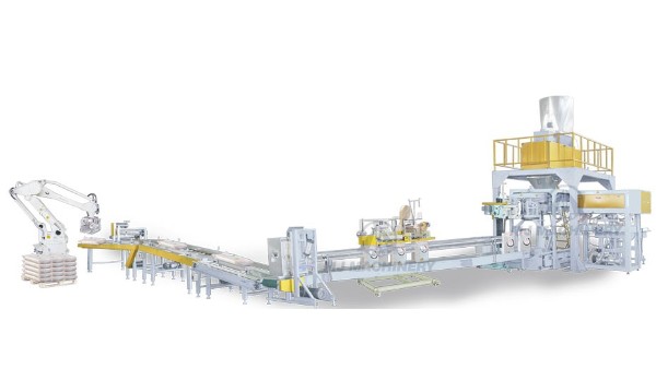 全自動包裝碼垛生產線_麥杰機械